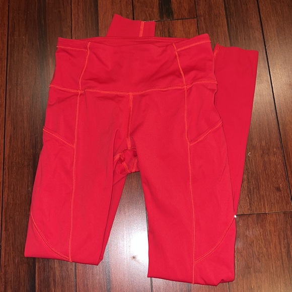 RARE lululemon red fast and free leggings - Picture 2 of 5